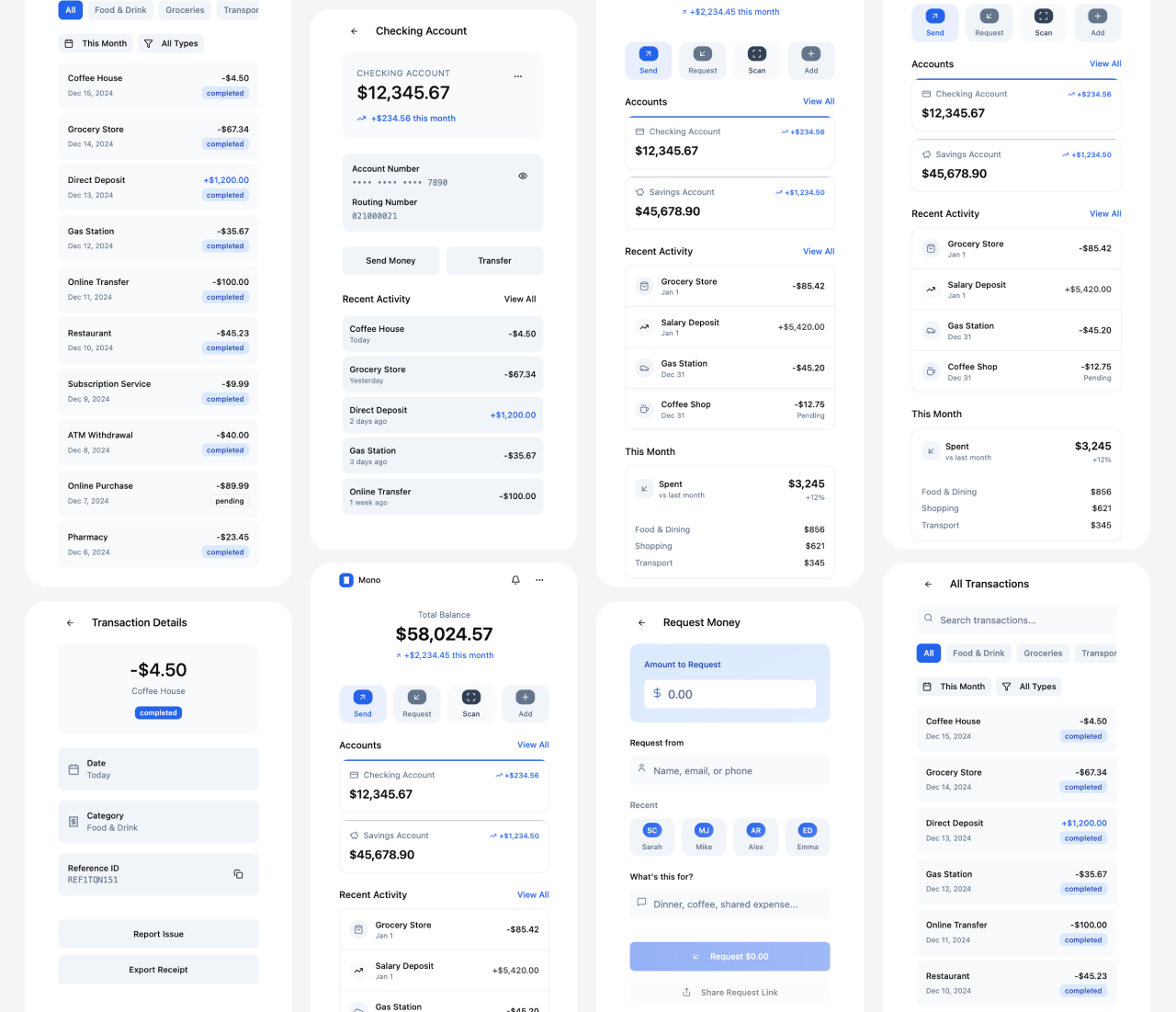 Financial applications design concept